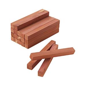 MUJI 無印良品 レッドシダーブロック・紙やすり付 20本入・幅10×奥行1×高さ1cm 02070694 ナチュラルブラウン｜fatashop