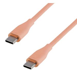 Digio2 USB Type-C ケーブル やわらかシリコン 絡まりにくい USB PD対応 急速充電 ピンク Z0080｜fatashop