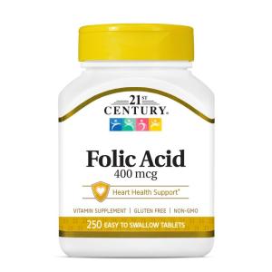 21st Century Health Care, Folic Acid, 400 mcg, 250 Tablets｜fatashop