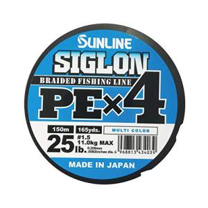 サンラインSUNLINE ライン シグロン PEx4 150m 5色 1.5号 25LB J｜fatefloria