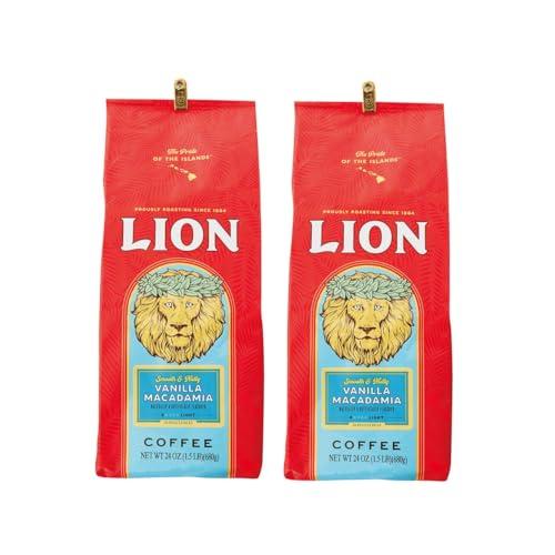 ライオンコーヒー Lion Coffee　バニラマカダミア 198g粉 × 2個