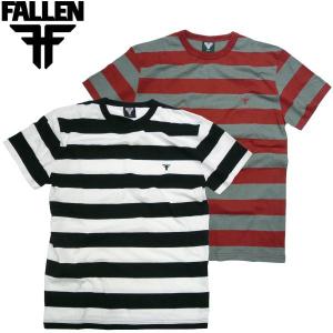 新作 FALLEN STRIPED ボーダーTシャツ フォールン カットソー アメカジ スケートシューズ  スケーター ビンテージ ファーレン スケボー｜fatmoes