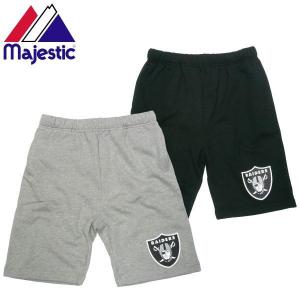 Majestic（マジェスティック）RAIDERS ショートパンツ スウェット レイダース NFL 公式 アメフト｜fatmoes