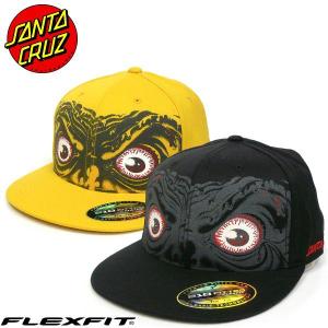 SANTA CRUZ（サンタクルズ）フレックスフィット ツイルキャップ ROB EYES FLEXFIT ジム・フィリップス SK8 スケーター サンタクルーズ｜fatmoes