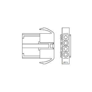 ELR-04V 日本圧着端子・JST 接続コネクタ ELコネクタ 定格電流 10A 300V ピッチ2.5mm リセプタクルハウジング