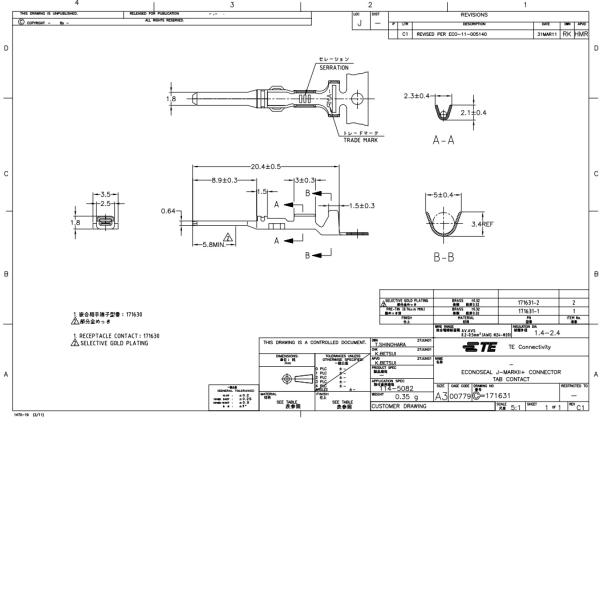 TE Connectivity　 173600-1    070 TYPE LOOSE PIECE ...