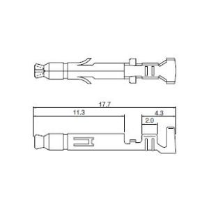 LLF-01T-P1.3E 日本圧着端子・JST ELコネクタ ソケットコンタクタ 013〜0.5ｍｍ2、AWG26〜20