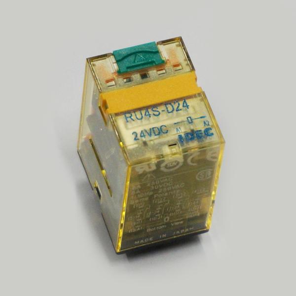 IDEC　RU4S-D24　ユニバーサルリレー　シングル接点　ソルダ端子　ラッチングレバー有　4極　...