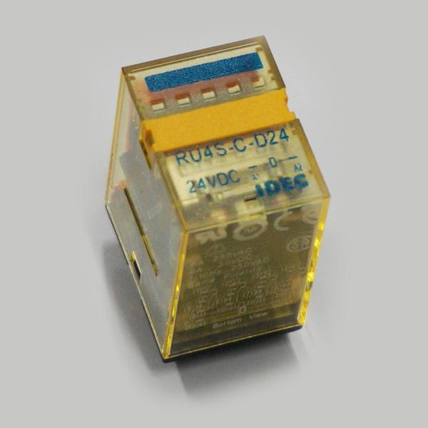 IDEC　RU4S-C-D24　ユニバーサルリレー　ソルダ端子　ラッチングレバー無　4極　標準形（動...