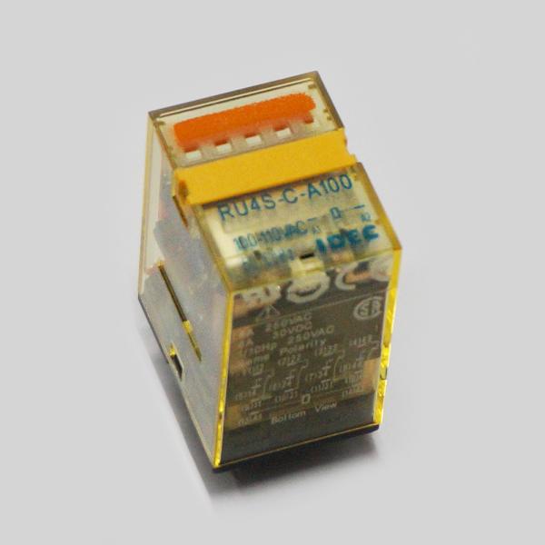 IDEC　RU4S-C-A100　ユニバーサルリレー　ソルダ端子　ラッチングレバー無　標準形（動作表...