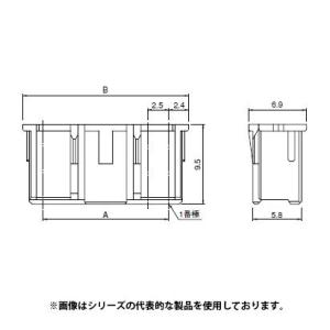 XAP-03V-1 日本圧着端子・JST プリント基板用 XAコネクタ 定格電流 3A 250V ピッチ2.5mmハウジング