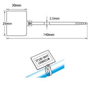 ヘラマンタイトン　IT18I-WHT（100本入）　結束バンド 　マーキングタイ　結束径φ1.0〜25mm｜faubon