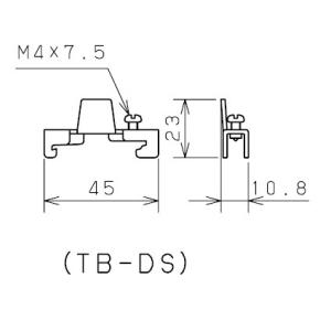 日東工業　TB-DS（20コ入）　止め金具　IEC35mmレール用｜faubon