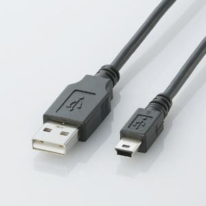 エレコム　U2C-M20BK（2.0m）　USB2.0ケーブル（mini-Bタイプ）｜faubon