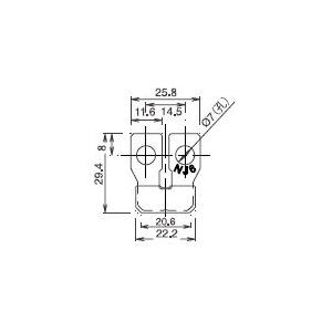 IDEC　BNJ62B　（絶縁被覆有）　アクセサリ　渡り金具　20極用　端子間ピッチ14.5mm　丸...
