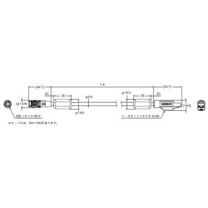 オムロン　FQ-WN005 EtherNet/EtherCATケーブル ストレートタイプ M12/RJ45 5m｜faubon