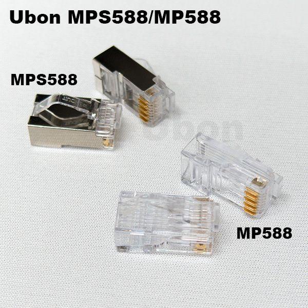 Ubon（ユーボン）　MPS588-10P　Cat5e対応RJ45シールドモジュラープラグ　10個入