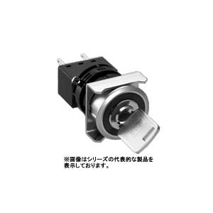 IDEC　LW6MJ-31C74GGG（緑）　φ25 リング照光鍵付セレクタスイッチ 鍵操作形 45...