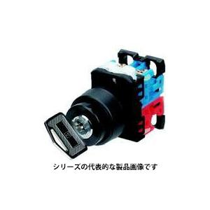 富士電機　AR22JR-0A10A　丸フレーム φ22（φ25） キー形 セレクタスイッチ 2ノッチ  自動（左←右）キータイプA 接点構成1a｜faubon