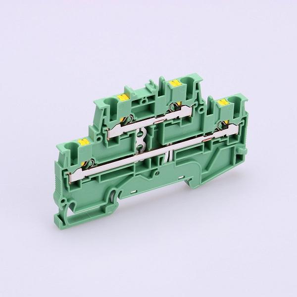 東洋技研　VTXW-2.5/2-PE（1コ）スプリングロック式端子台　1：1結線ｘ2回路　端子間ピッ...