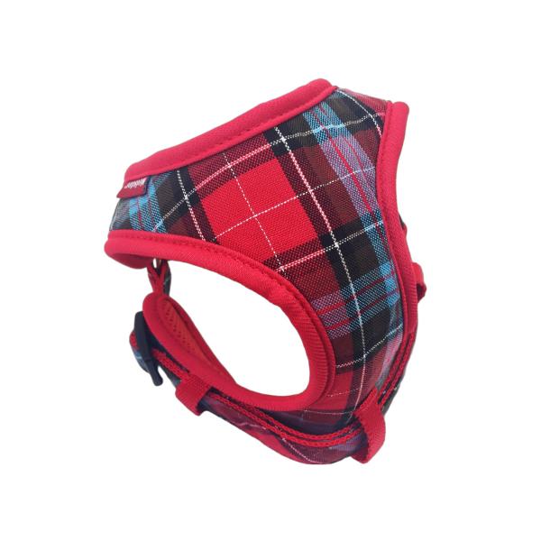 マイスターソフティハーネスラメチェックMレッド [trmt]