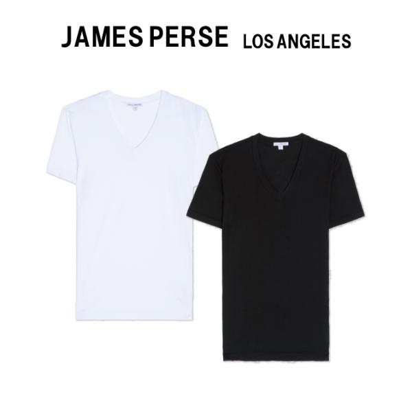 ジェームスパース  ショートスリーブ 無地 Vネック Tシャツ S/S Relaxed Casual...