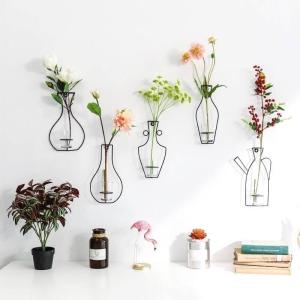 壁掛けワイヤーフラワーベース 花瓶 壁掛け ワイ...の商品画像