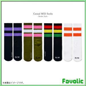 ボーダー ソックス ミドルソックス メンズ 靴...の詳細画像4