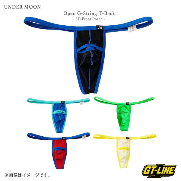 オープン フロントポーチ Tバック 前開き メンズ Gストリング ひょっこり 下着 ナイロン 3D ...