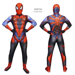 Zentai パープル ファスナー付き 全身タイツ 紫 ボディースーツ