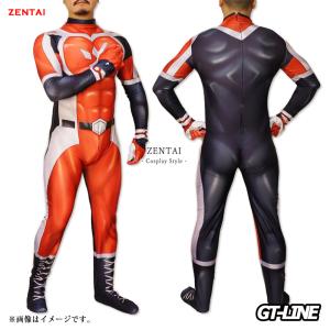 Zentai パープル ファスナー付き 全身タイツ 紫 ボディースーツ