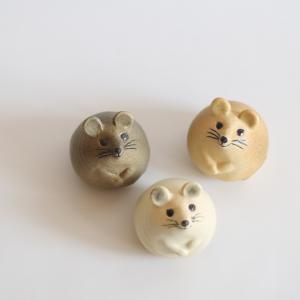 Lisa Larson（リサラーソン） 三匹のネズミ ねずみ 陶器置物 北欧雑貨