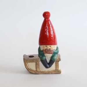 北欧】美品/リサラーソン Lisa Larson *おすわりトムテ オブジェ 3点