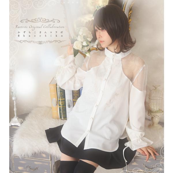 シャツ シースルー トップス Favorite オリジナル かずちこさんコラボブラウス[23年4月上...