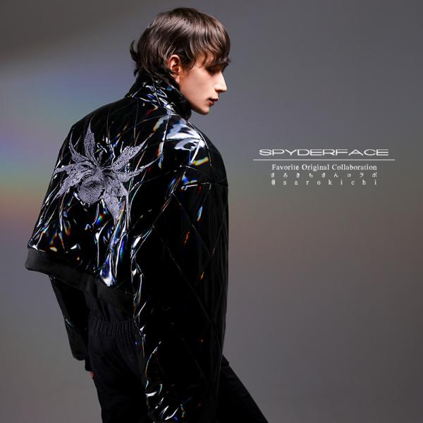 ユニセックス Favorite フェイバリット さろきちさんコラボ エナメルキルティングブルゾン[2...