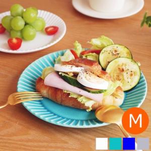 SAKUZAN ストライプ Stripe 丸皿 M 18.8cm プレート 作山窯 美濃焼 食器 取り皿 中皿 丸型 円形 日本製 和食器 手仕事 器 手作り 陶器