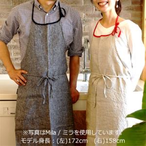 エプロン リネン ワンピース リーノエリーナ ...の詳細画像2