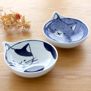 【取扱終了】波佐見焼 大neco鉢 ねこ鉢 ブチ コテツ 2枚 どんぶり 鉢 大 ペア セット 深皿 ボウル 磁器 和食器 石丸陶芸 日本製