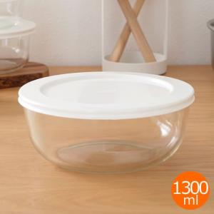 ＼3/15はポイント10倍／ iwaki イワキ パックぼうる 1300ml ホワイト 丸型 保存容器 耐熱ガラス ボウル 耐熱容器
