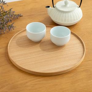 松屋漆器店 丸盆 30cm 10寸 白木塗タモ...の詳細画像1