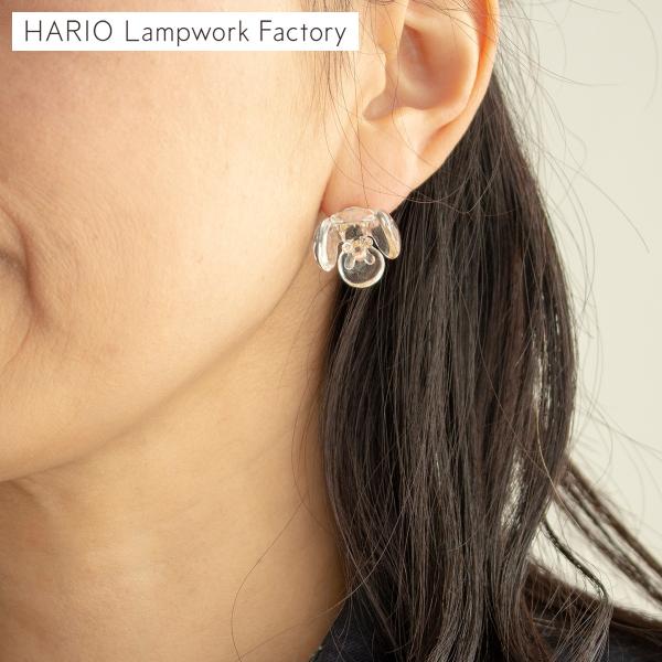 ＼11/30・12/1はポイント10倍／ ハリオ ピアス ツバキ Plants 花 ガラス製 HAR...