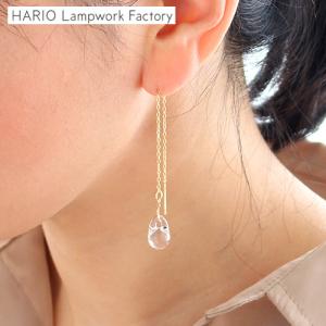 ハリオ ピアス ティアーズ 16 Water Drops 雫 ガラス製 HARIO Lampwork Factory 手作り 日本製｜favoritestyle