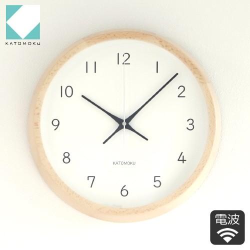 加藤木工 カトモク KATOMOKU muku round wall clock 13 ナチュラル ...