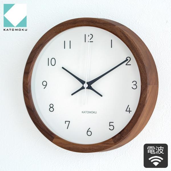 ＼11/30・12/1はポイント10倍／ 掛け時計 電波 加藤木工 muku round wall ...