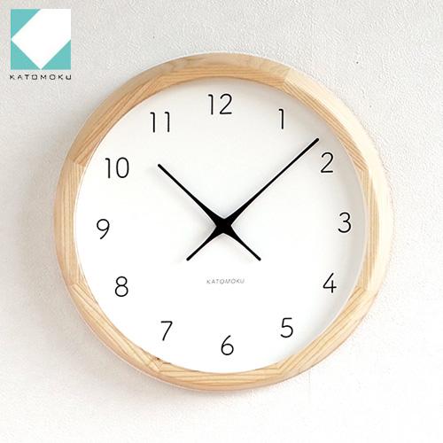 ＼11/30・12/1はポイント10倍／ 掛け時計 クォーツ式 木製 加藤木工 muku round...