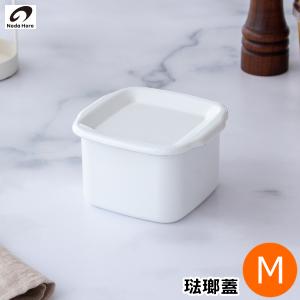 新品希少　マニー　マニーローズ　ホワイト　ホーローライス缶　食品保存容器 蓋付き White Series 野田琺瑯 スクウェア L サイズ 琺瑯蓋付 ホーロー 保存