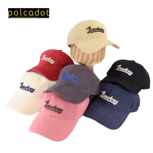 ポルカドットBackアメカジキャップ 帽子 メンズ ユニセックス レディース帽子 キャップ ダメージ...
