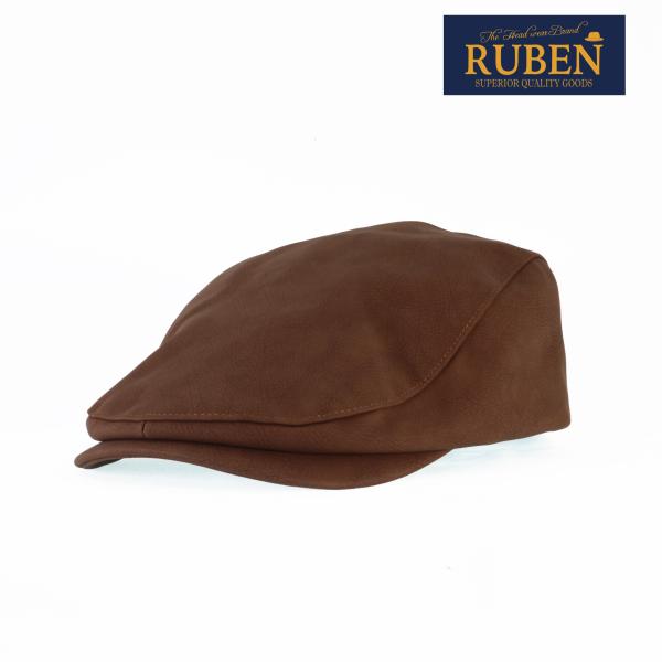 ルーベン（RUBEN）フェイクレザーハンチング 帽子 メンズ レディース帽子 ユニセックス フェイク...