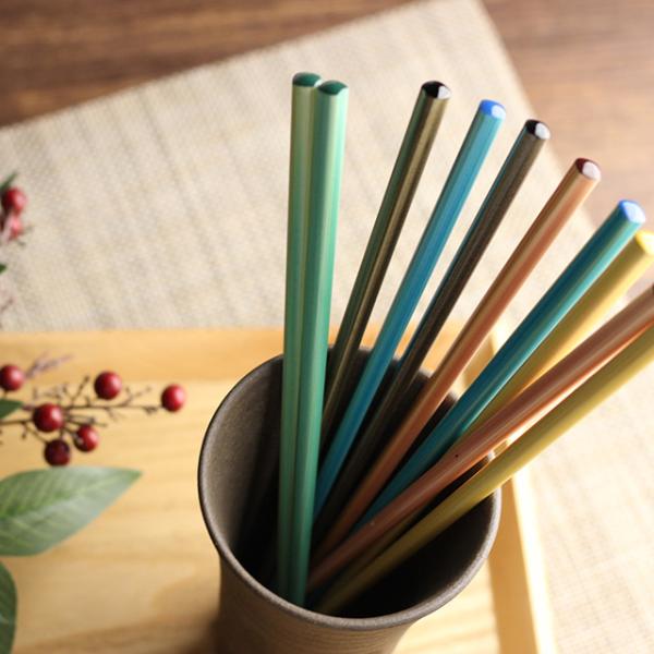 CDF etendue 客用箸 カラー染竹5膳セット 0565KBS001(お箸 5本 おしゃれ 大...
