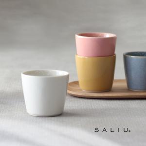 SALIU SYO 祥 湯呑み(おしゃれ 日本製 かわいい 湯呑 白 陶器 グレー 湯のみ 湯飲み 来客用 湯呑み茶碗 モダン 湯のみ茶碗 北欧 美濃焼)
